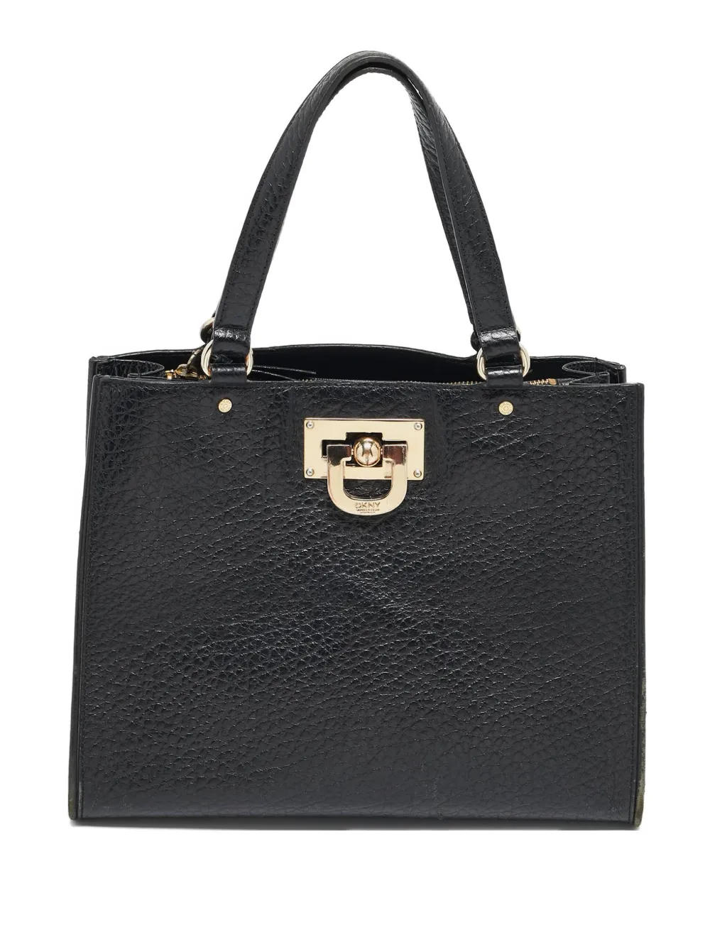 Pre-owned grained-leather tote bag