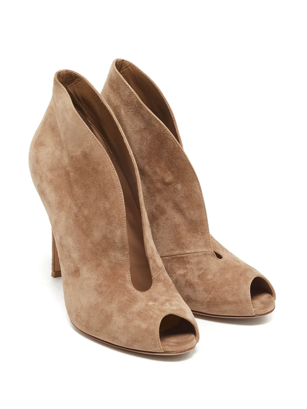 Gianvito Rossi Stiletto laarzen met open neus - Bruin