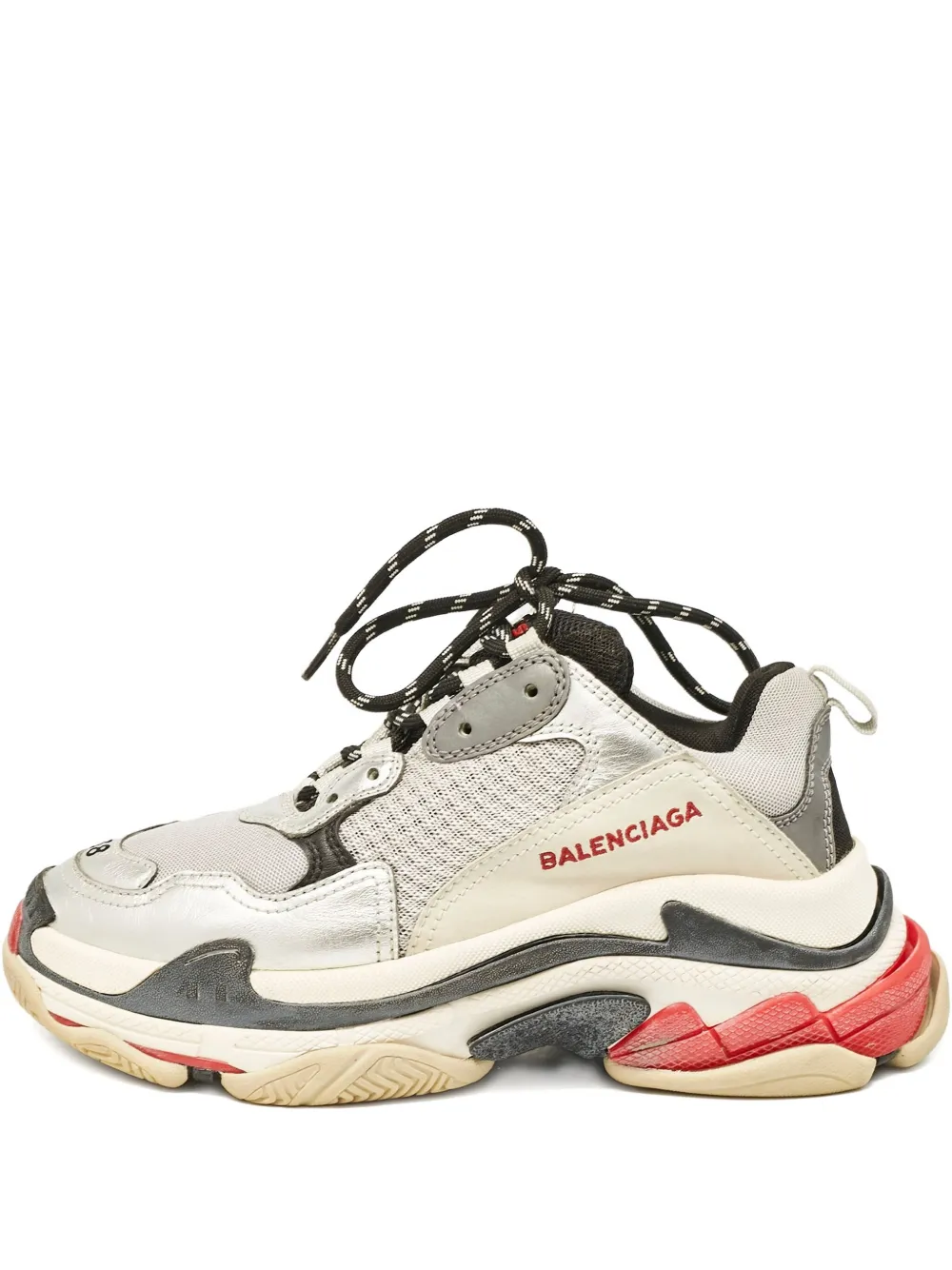 Balenciaga Pre-Owned metallic mesh sneakers | Neutrals | Image 1