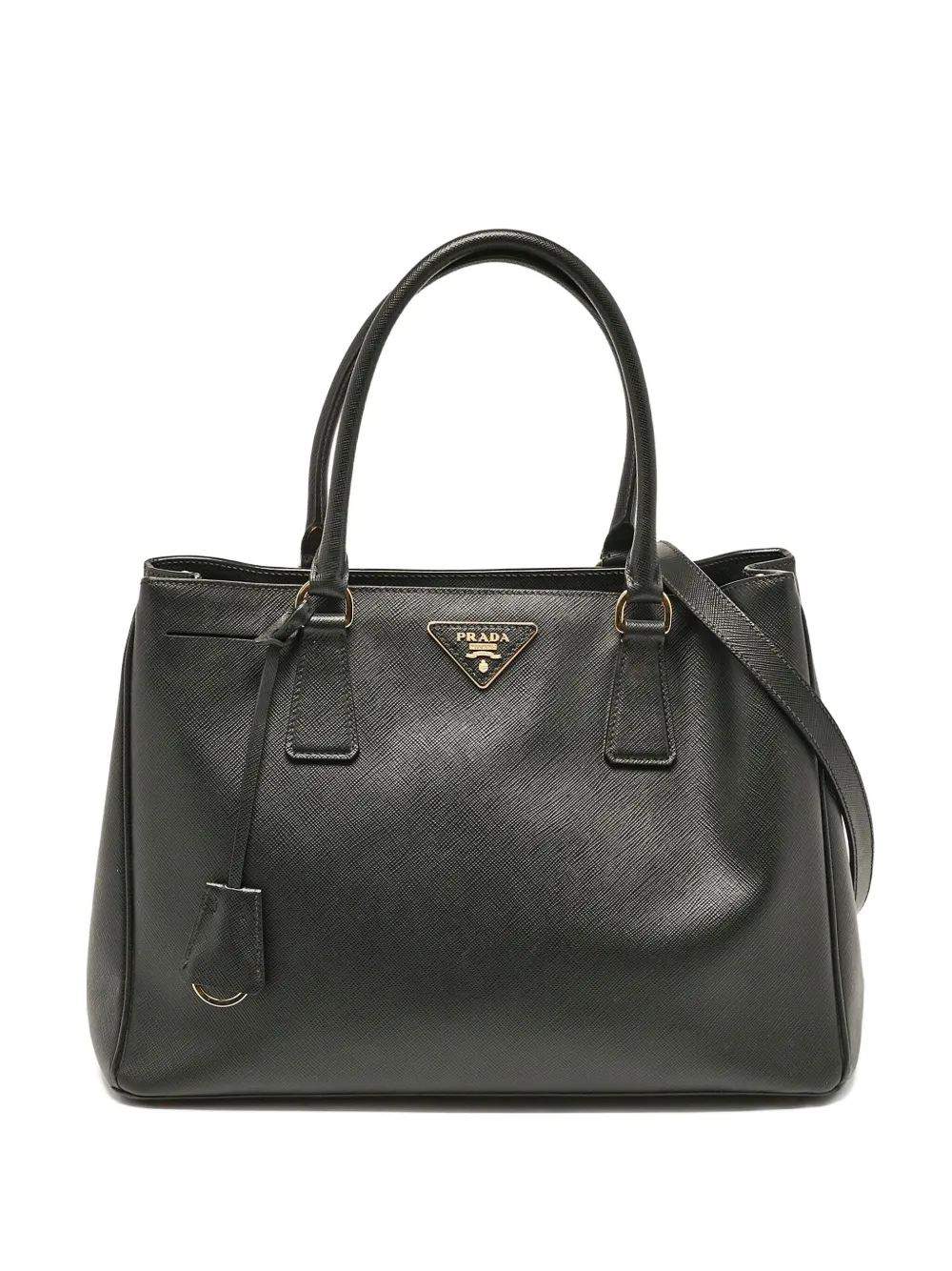 Prada Pre-Owned ガレリア レザーショルダーバッグ L - ブラック Prada Pre-Owned ガレリア レザーショルダーバッグ L - ブラック