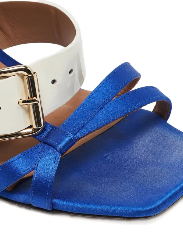 靴 Marni Satin And Leather Sandals Marni Pre-Owned 50mm Satin Sandals | Blue | FARFETCH PL