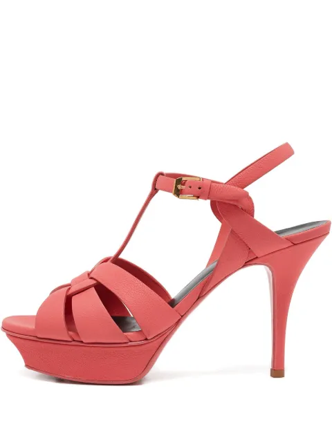 Saint Laurent Pre-Owned t-strap platform sandals