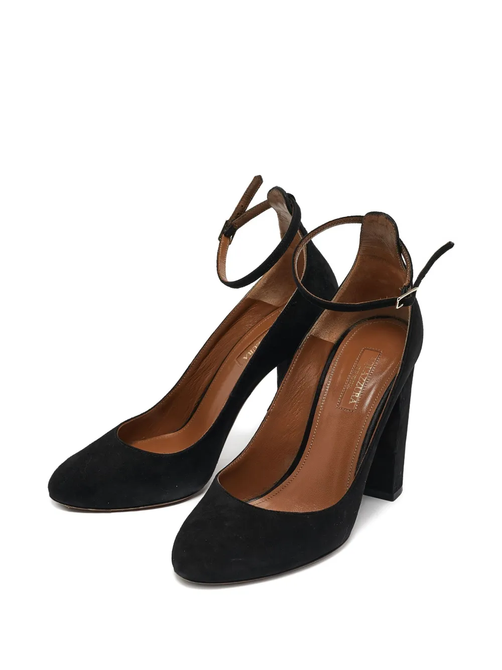 Aquazzura 105mm suede heeled pumps | Image 2