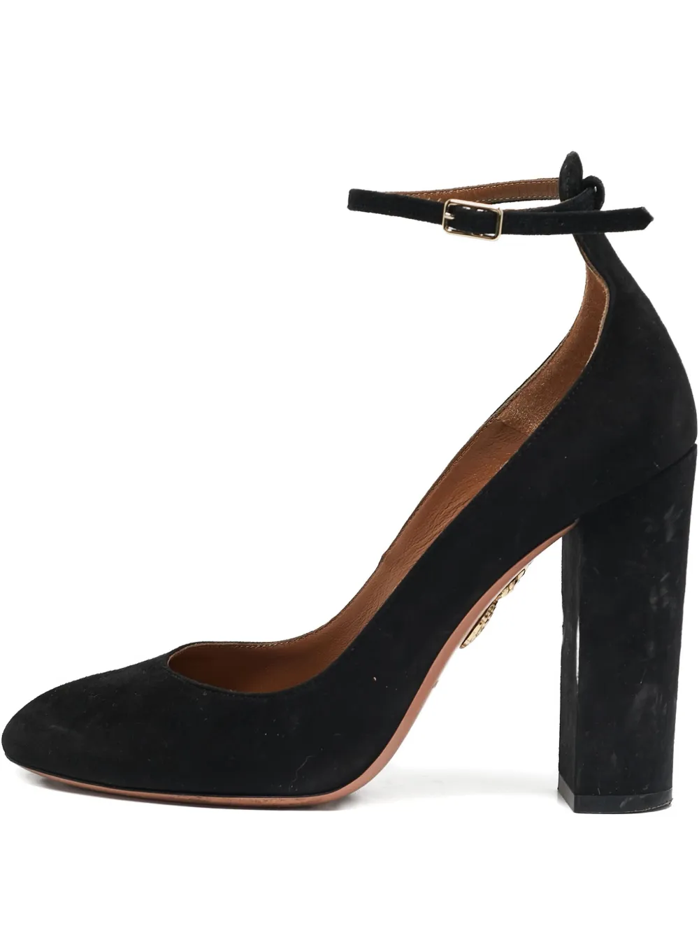 Aquazzura 105mm suede heeled pumps | Black | Image 1