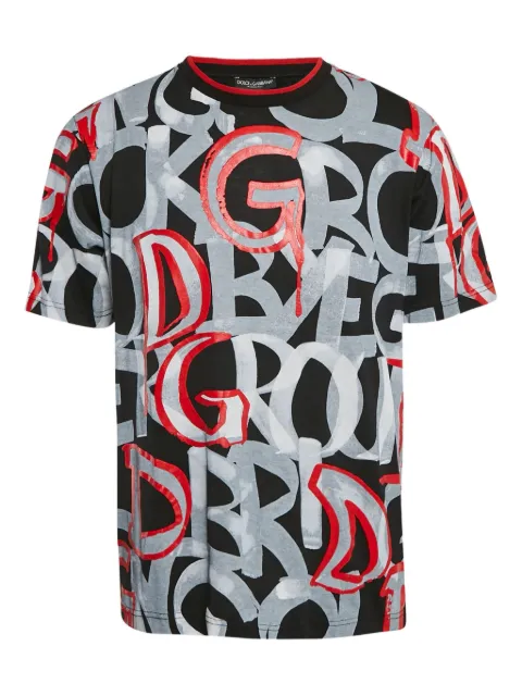 Dolce & Gabbana Pre-Owned graffiti-print cotton t-shirt