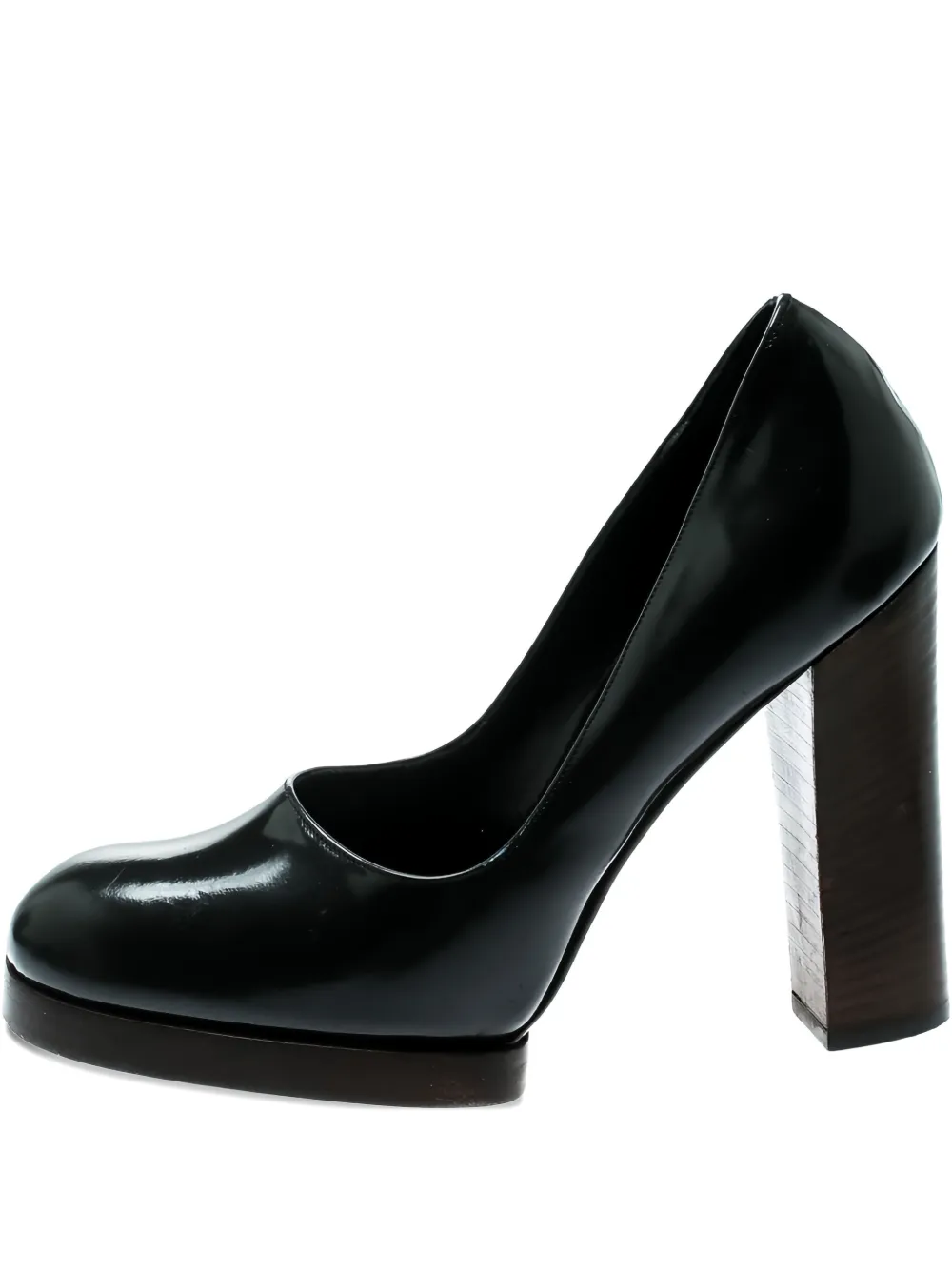 leather heeled pumps