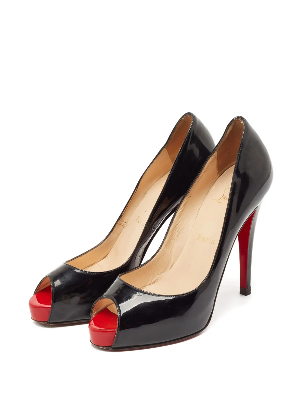 Christian Louboutin Pre-Owned 115 mm leren pumps met hak - Zwart