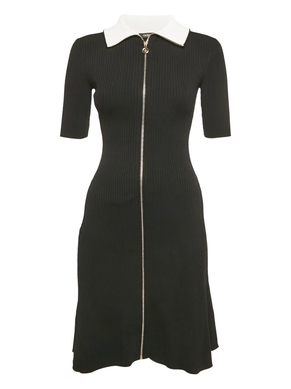 Maje Pre-owned geripptes Kleid mit Reißverschluss | Schwarz | Image 1