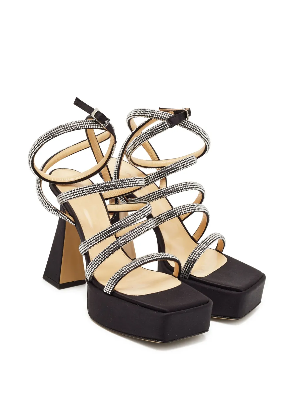 MACH & MACH pre-owned 130mm rhinestone-embellished strappy sandals | Image 2