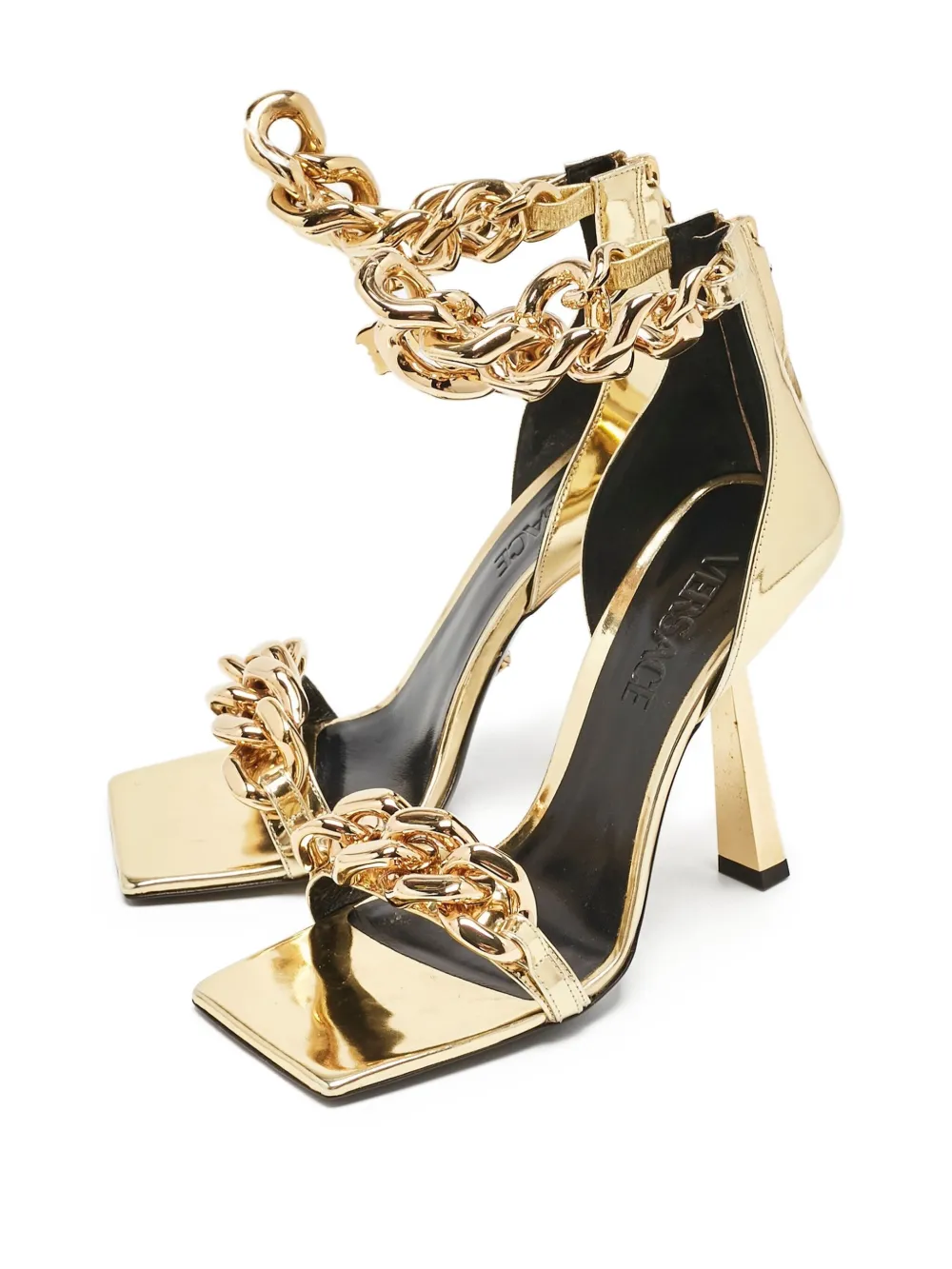 Versace Pre-Owned Medusa chain ankle-strap sandals | Heeled Sandals | Image 2