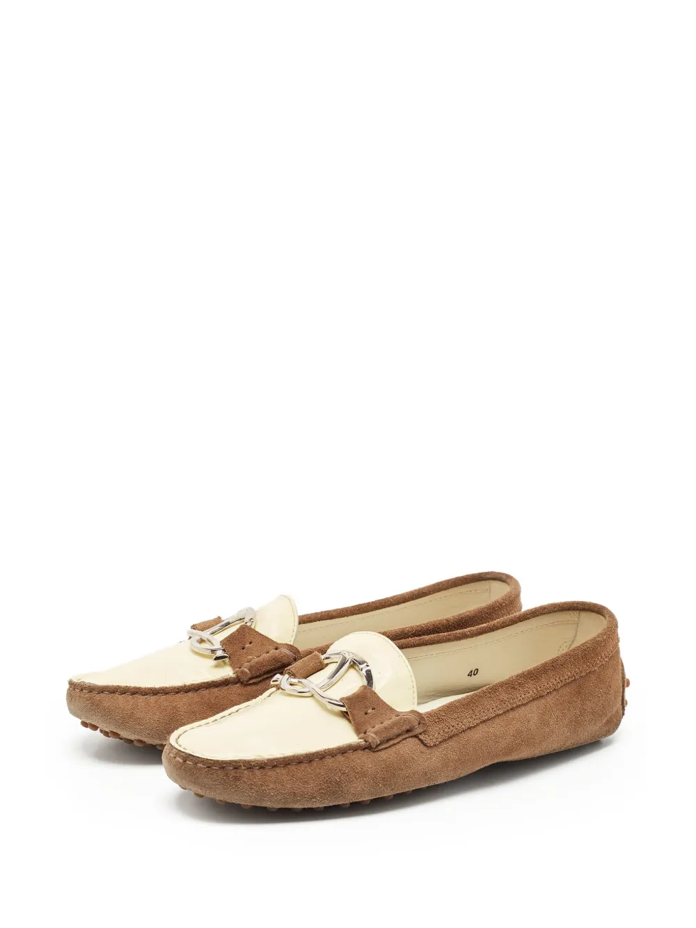 Tod's Vintage Tweekleurige loafers - Bruin