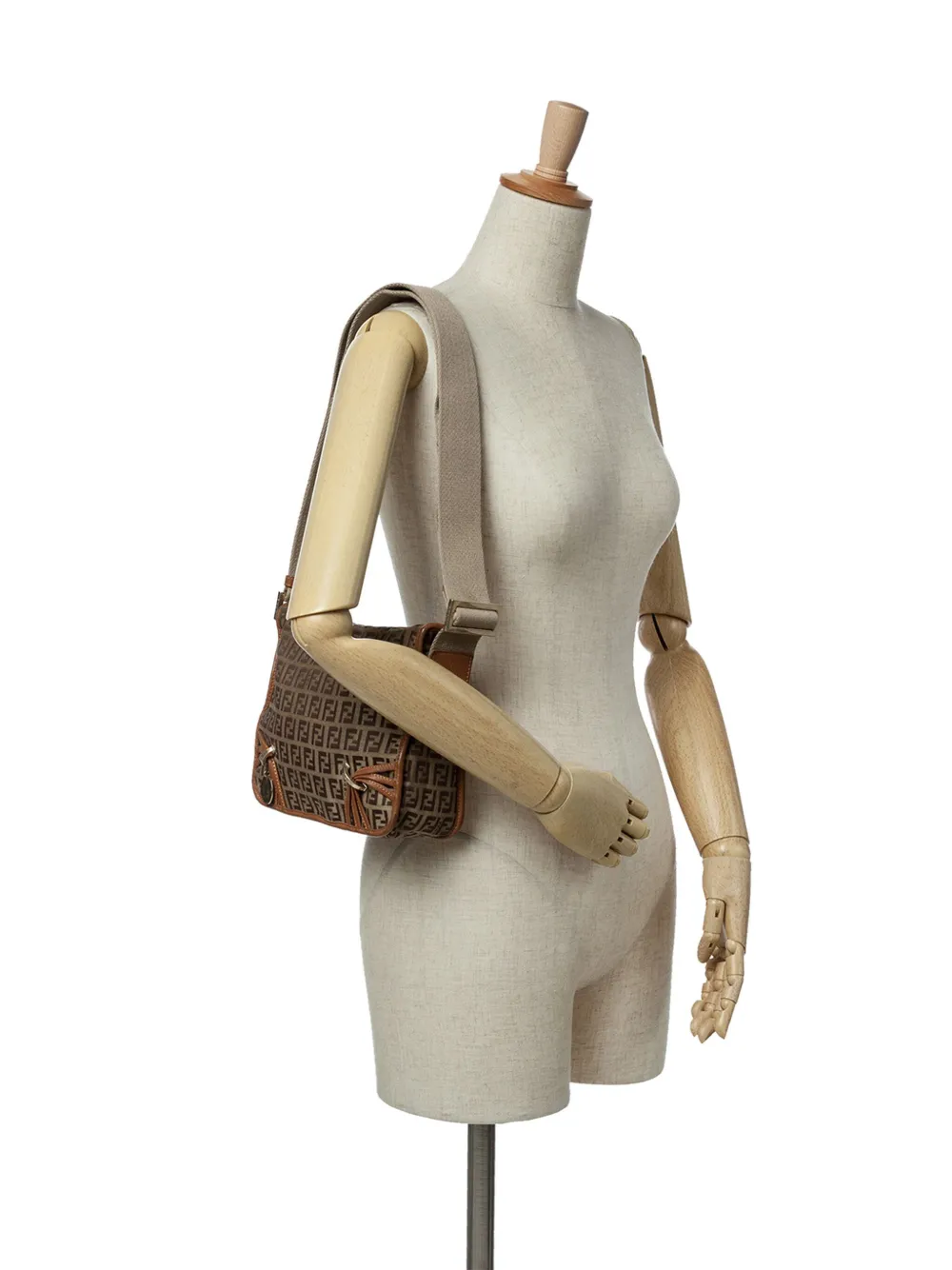 Fendi Pre-Owned 2000-2010 Zucchino Canvas F Charm crossbody bag | Pre-Owned | Image 2