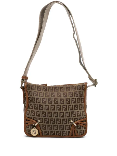 Fendi Pre-Owned 2000-2010 Zucchino Canvas F Charm crossbody bag