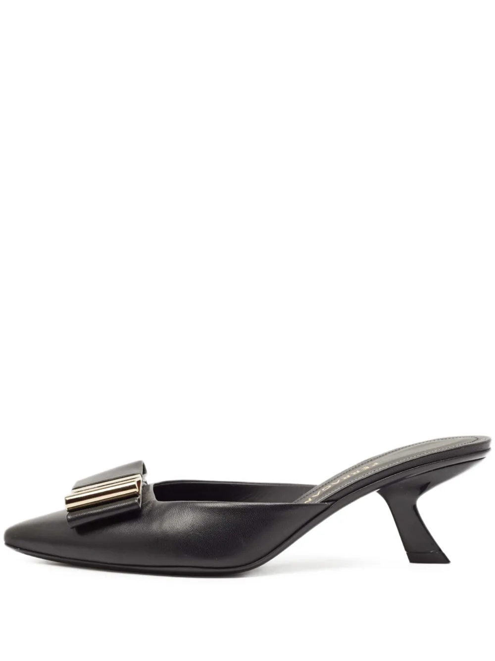 Ferragamo Pre-Owned 70mm leather mules | Black | Image 1