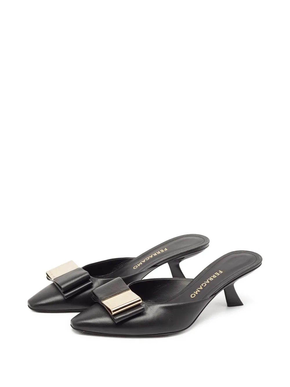 Ferragamo Pre-Owned 70mm leather mules | Image 2
