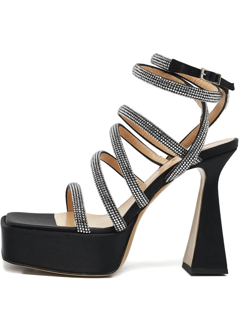 MACH & MACH 120mm crystal-embellished sandals | Black | Image 1
