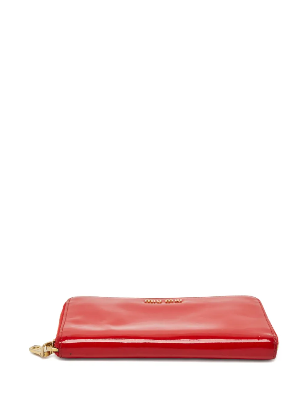 Pre-owned Miu Miu Patent-leather Zip Wallet