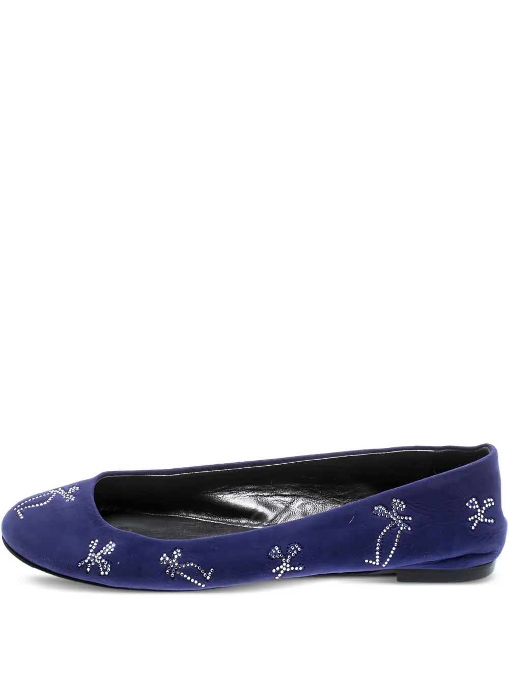 crystal-embellished ballet flats