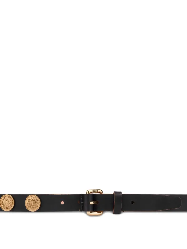 MOSCHINO Embellished Logo Leather Belt MOSCHINO LOGO EMBELLISHED LEATHER BELT – Caroline main image 3