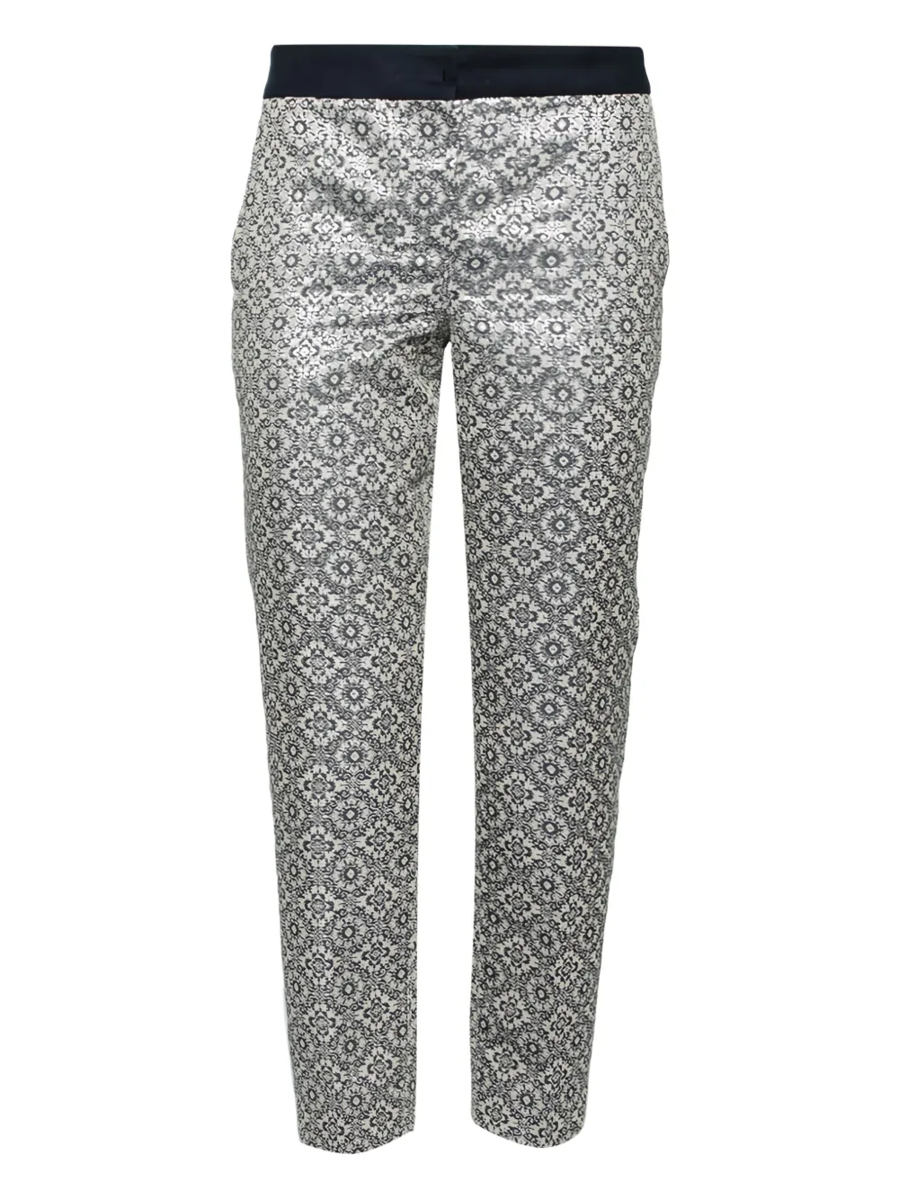 Max Mara printed slim trousers | Silver | Image 1