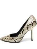 Burberry Pre-Owned 105mm metallic-printed stiletto pumps - Gold