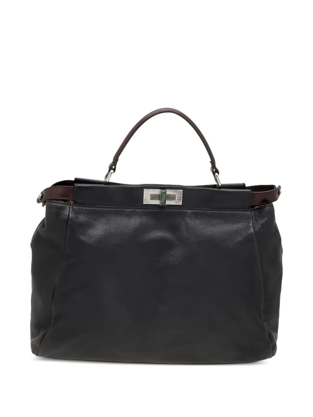 Peekaboo leather tote bag