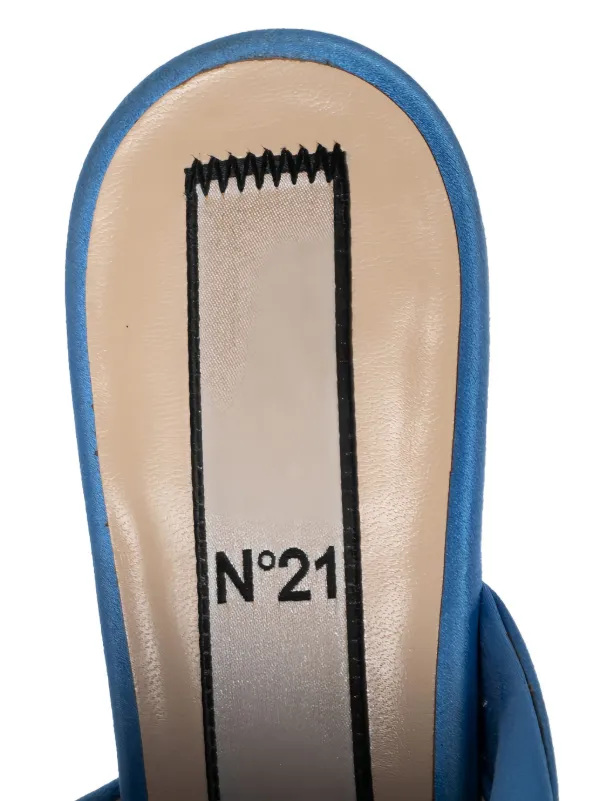 Nº21 pre-owned 55mm Satin Knotted Sandals | Blue | FARFETCH RO