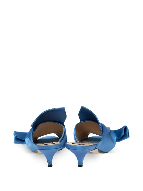 Nº21 pre-owned 55mm Satin Knotted Sandals | Blue | FARFETCH RO