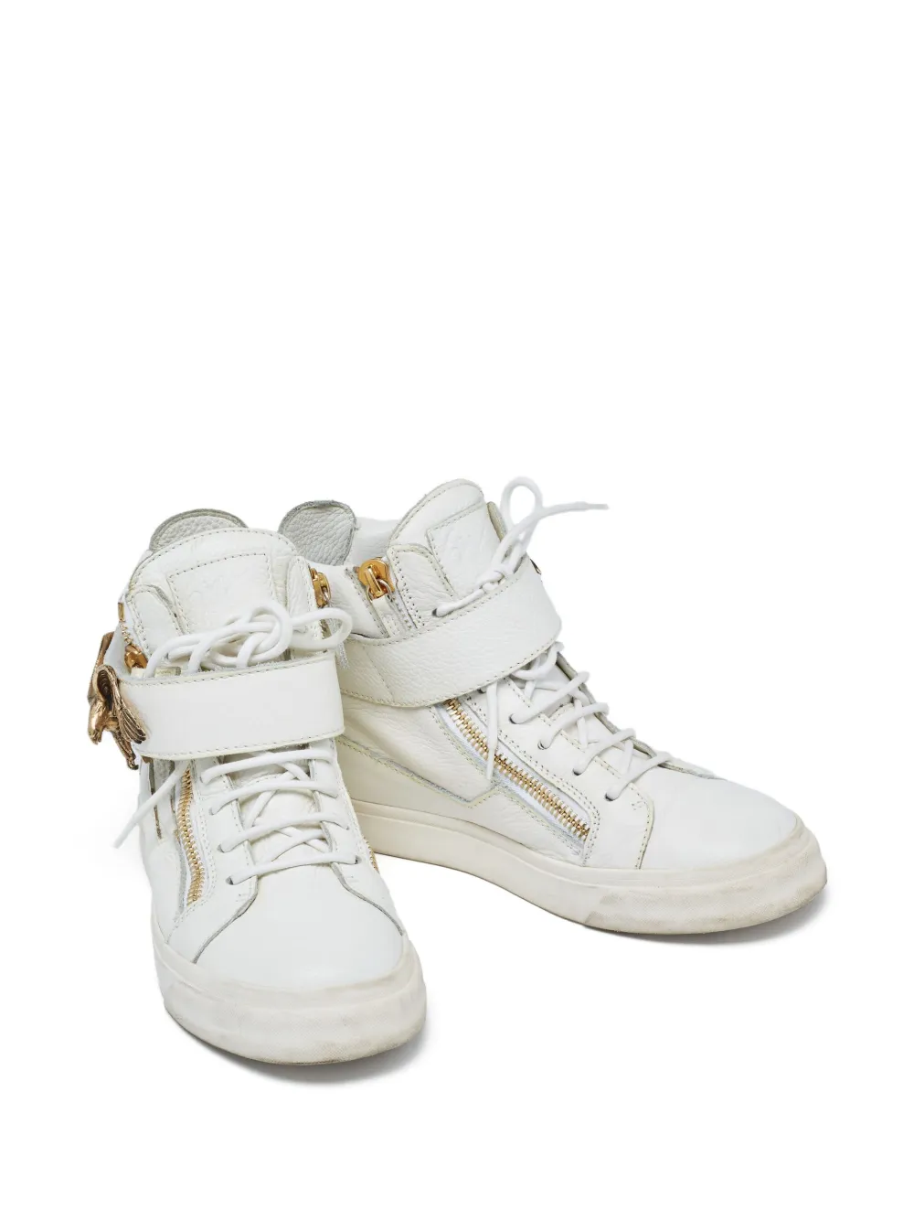 Giuseppe Zanotti Vintage High-top sneakers verfraaid met adelaar - Wit