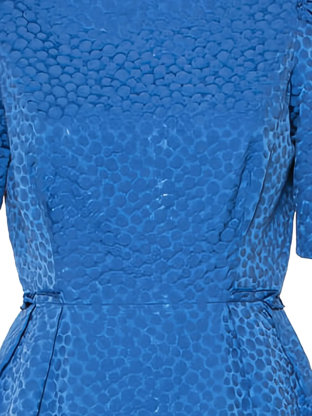 Carolina Herrera Vintage Jurk met textuur - Blauw