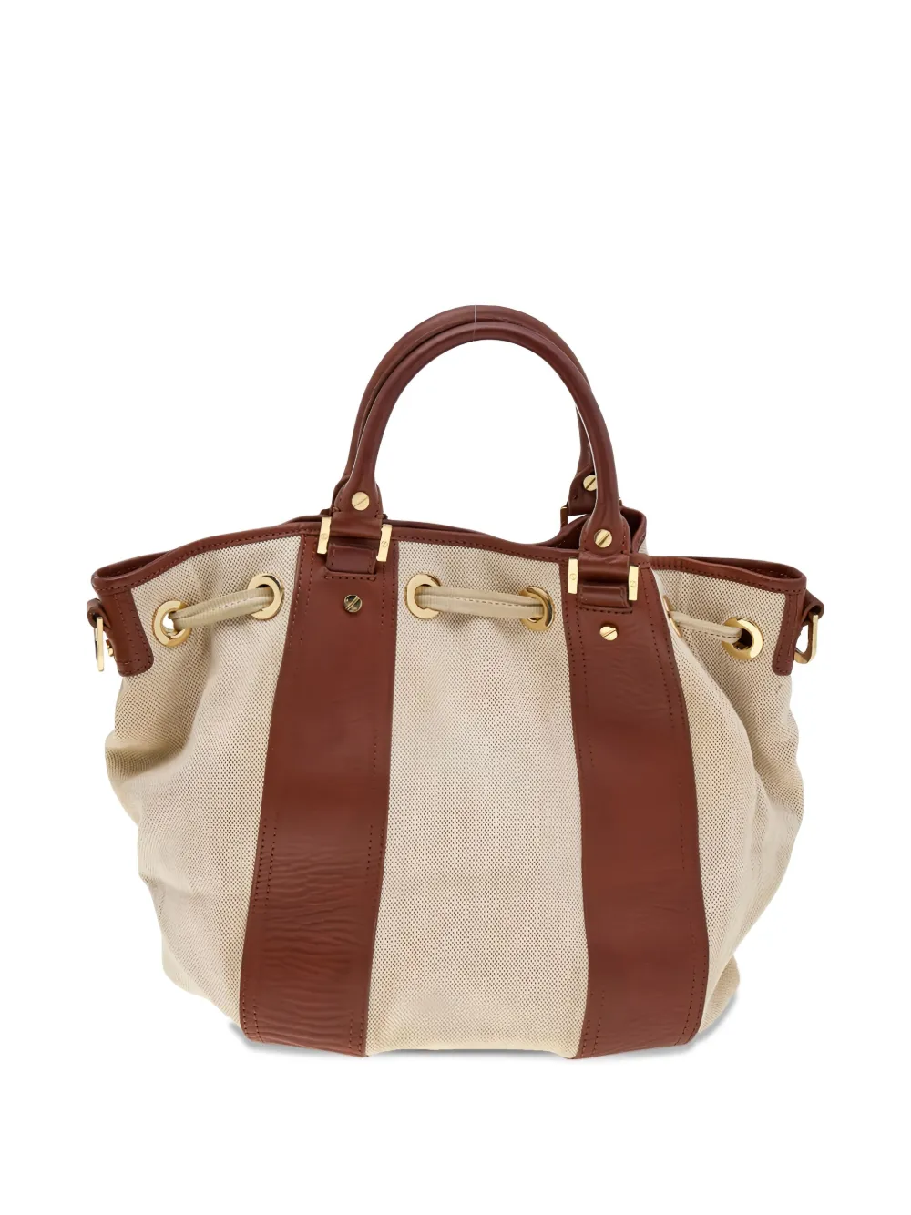 Pre-owned Tory Burch  Gwendolyn Striped Canvas Tote Bag