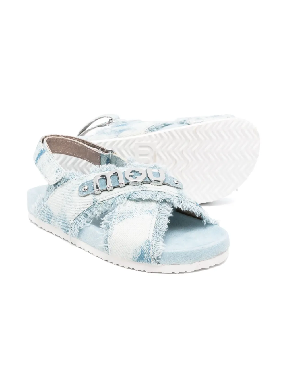 Mou Kids Sandali denim con suola piatta | Sandali con punta aperta | Image 2