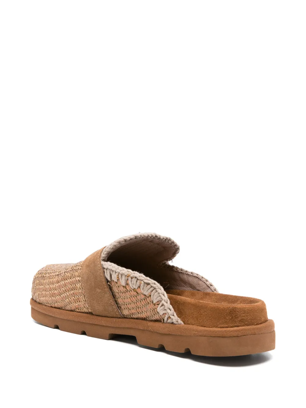 Mou Kids interwoven mules Brown
