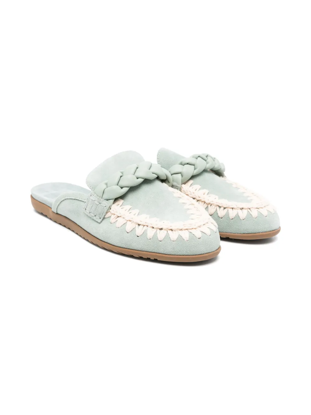 Mou Kids Suède sandalen Blauw