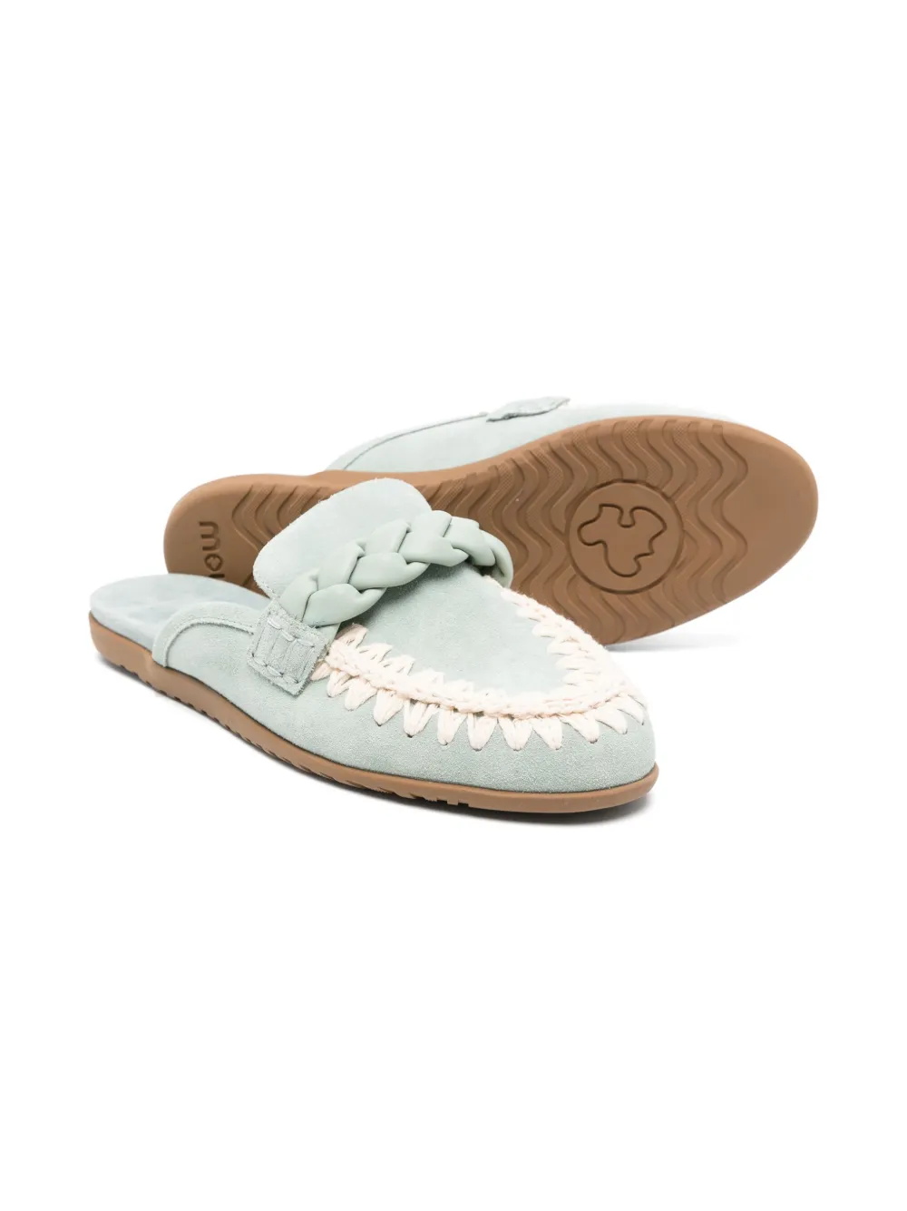 Mou Kids Suède sandalen Blauw