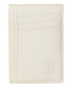 Brunello Cucinelli crocodile-effect Leather Cardholder | Brown