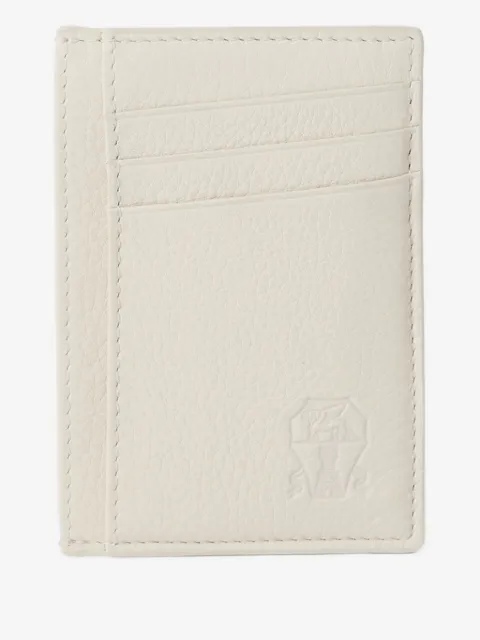 Brunello Cucinelli tarjetero con logo en relieve