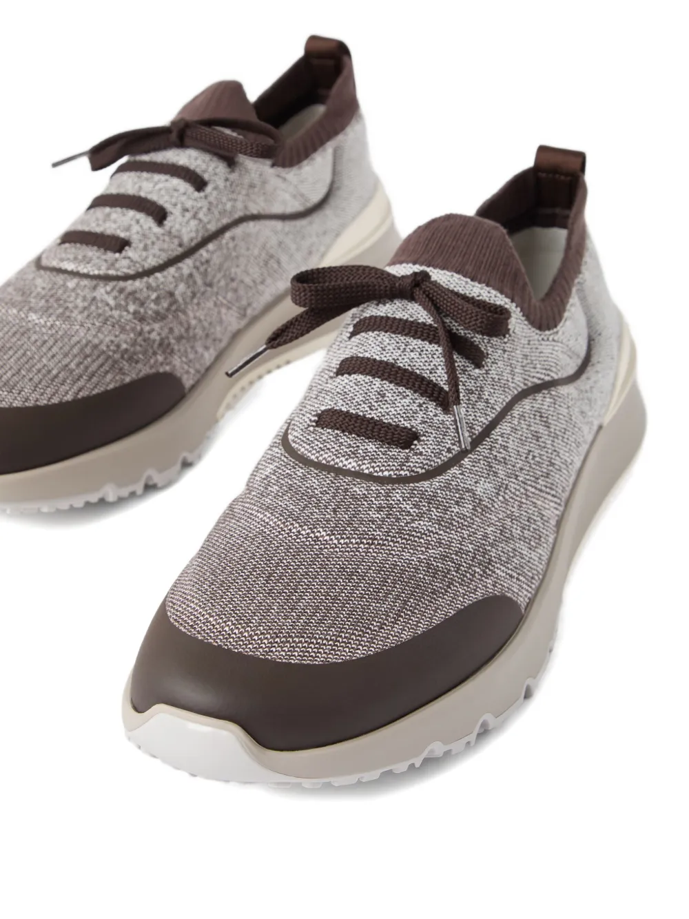 Brunello Cucinelli knitted sneakers Brown