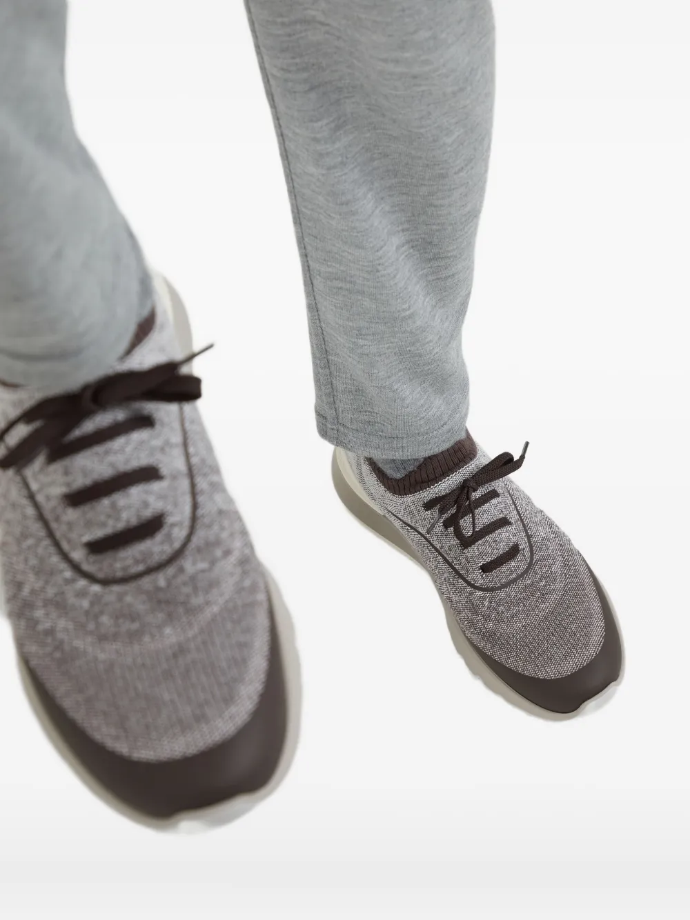 Brunello Cucinelli knitted sneakers Brown