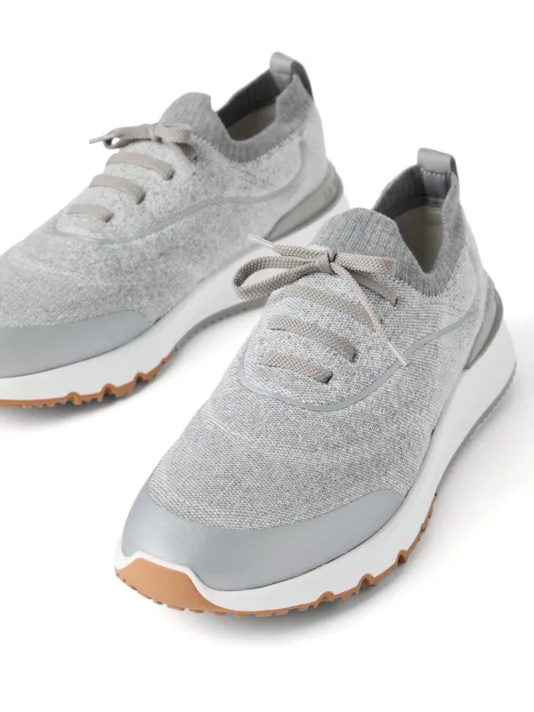 Brunello Cucinelli Tênis De Tricô | Cinza | FARFETCH BR
