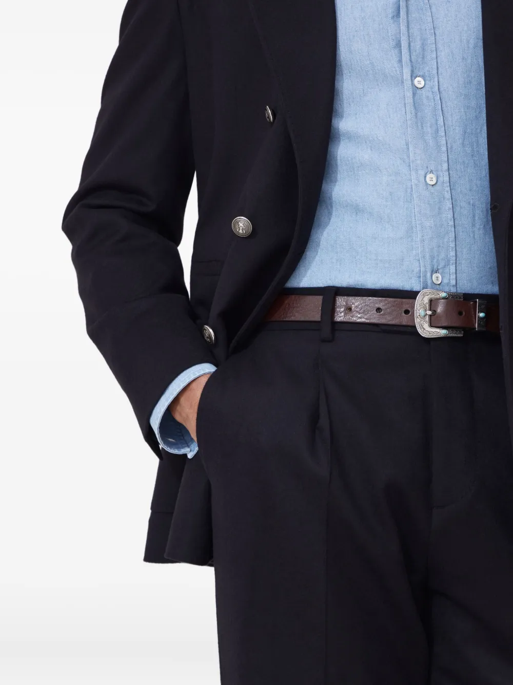 Brunello Cucinelli Flanellen broek Zwart