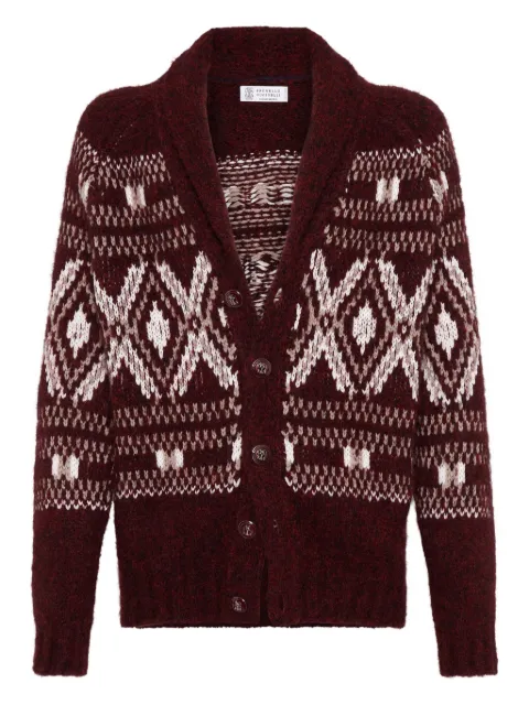 Brunello Cucinelli patterned shawl-collar cardigan