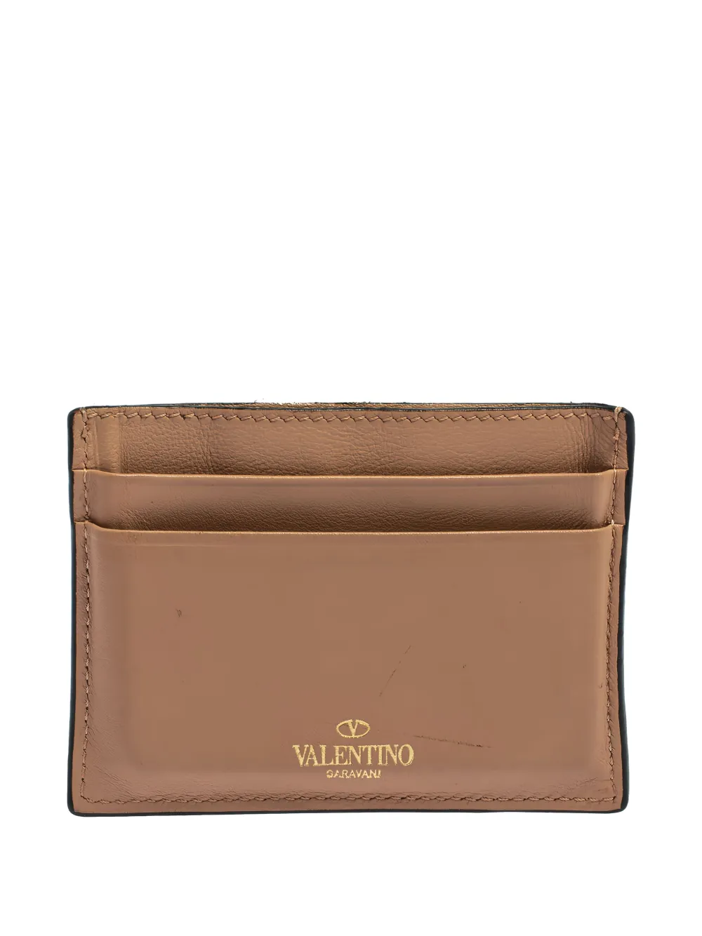 Pre-owned Valentino Garavani Rockstud-embellished Cardholder