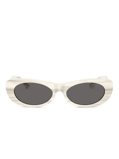 Jimmy Choo Eyewear striped logo-embellished sunglasses