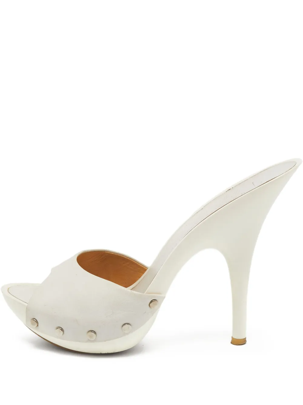 Giuseppe Zanotti Vintage 125mm patent-leather studded sandals | White | Image 1
