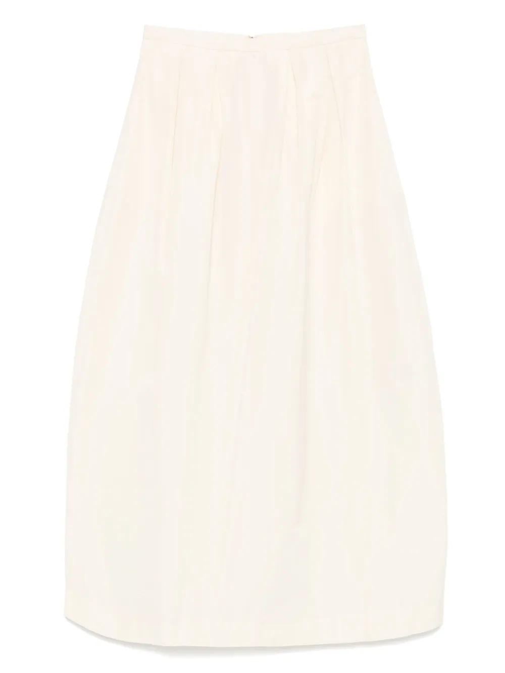 curved pleated skirt