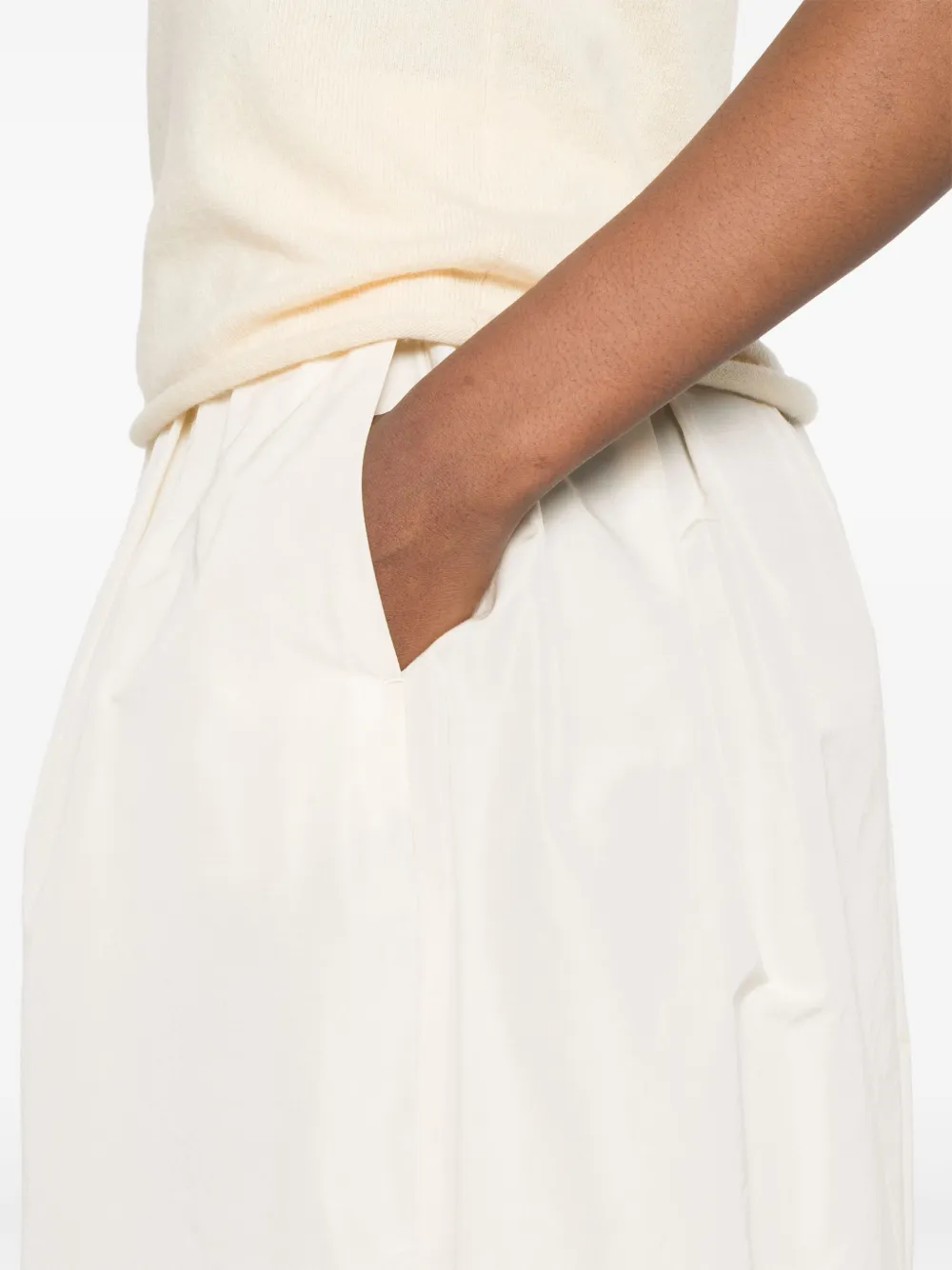 House Of Dagmar Gewelfde plooirok Beige