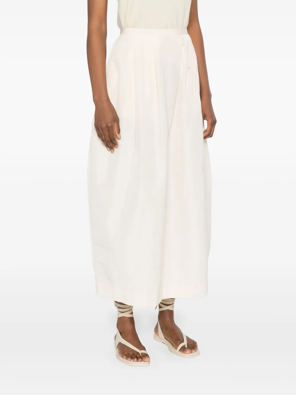 House Of Dagmar Gewelfde plooirok Beige