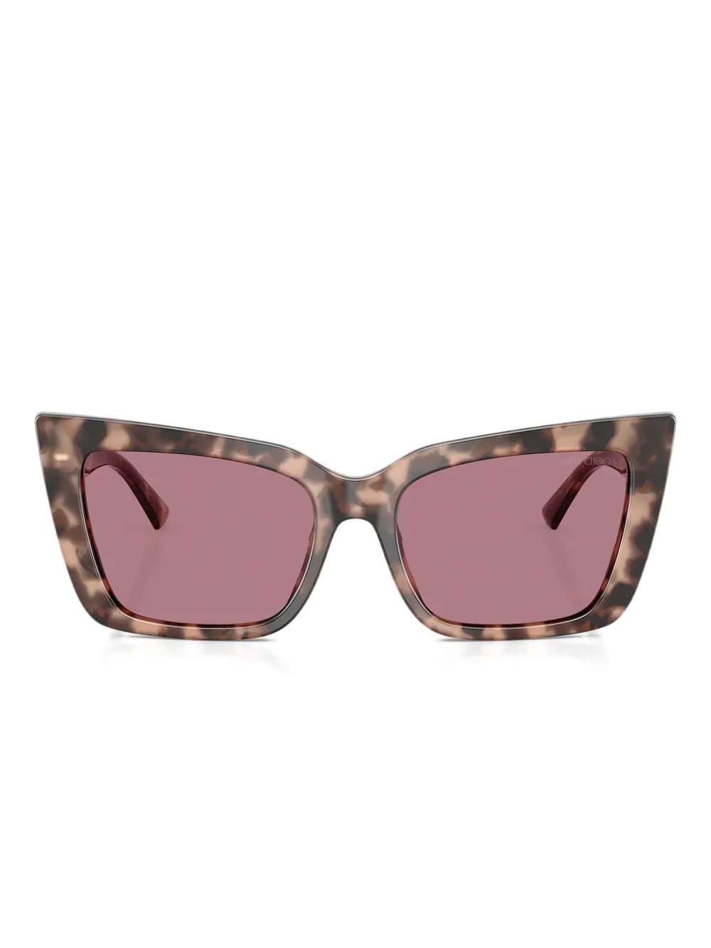 Jimmy Choo Eyewear Occhiali da sole cat-eye con effetto tartarugato - Marrone