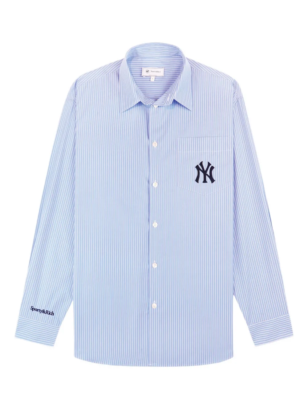 Sporty & Rich Camicia a righe con bottoni - Blu